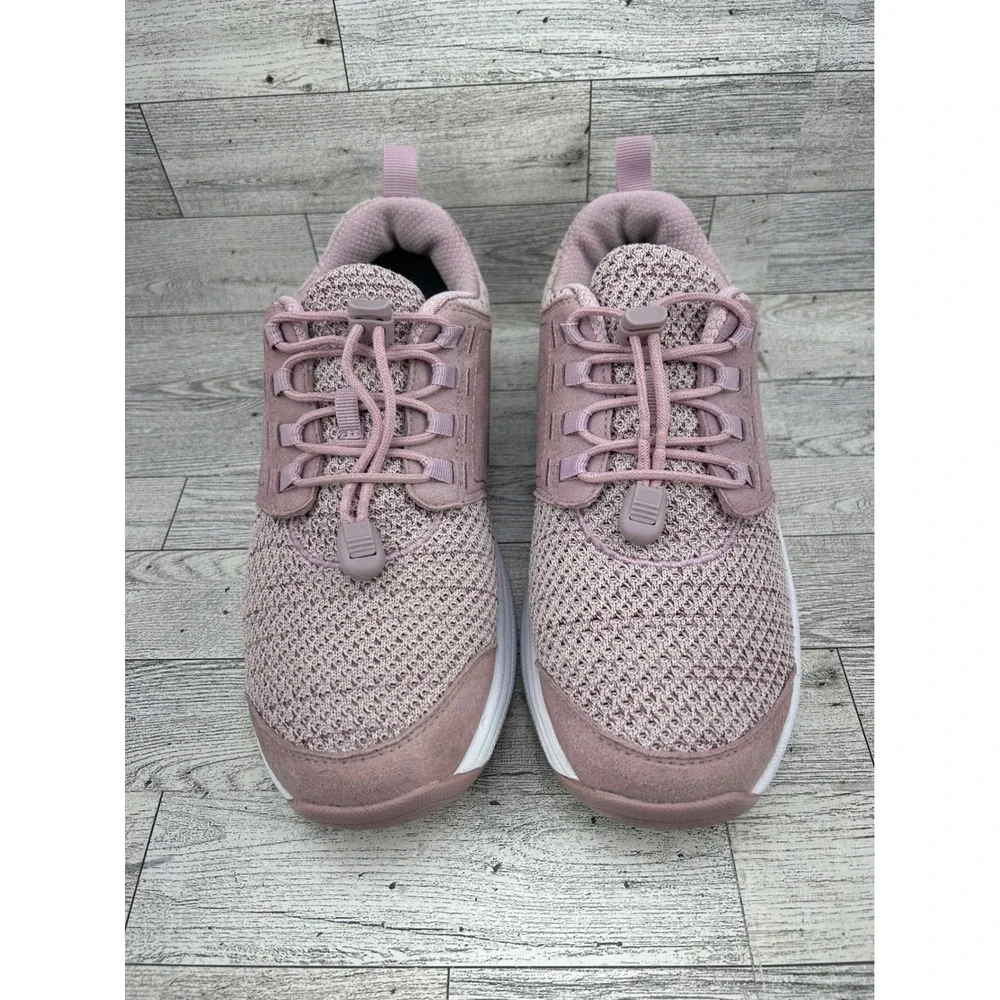 Orthofeet 846 Women 9 B Medium Mauve Pink Mesh Bungee‎ Athletic Sneakers